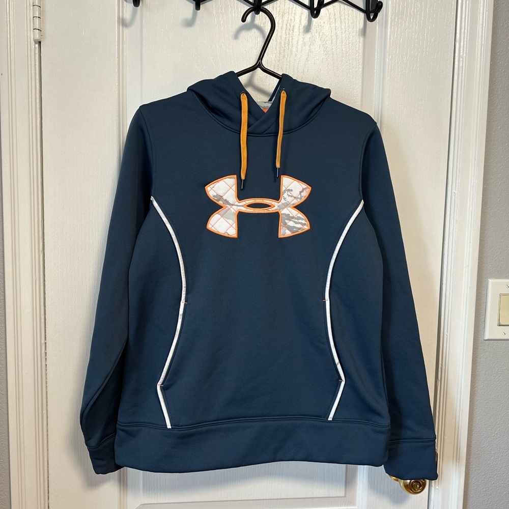 Under Armour Navy and Orange Fleece Hoodie